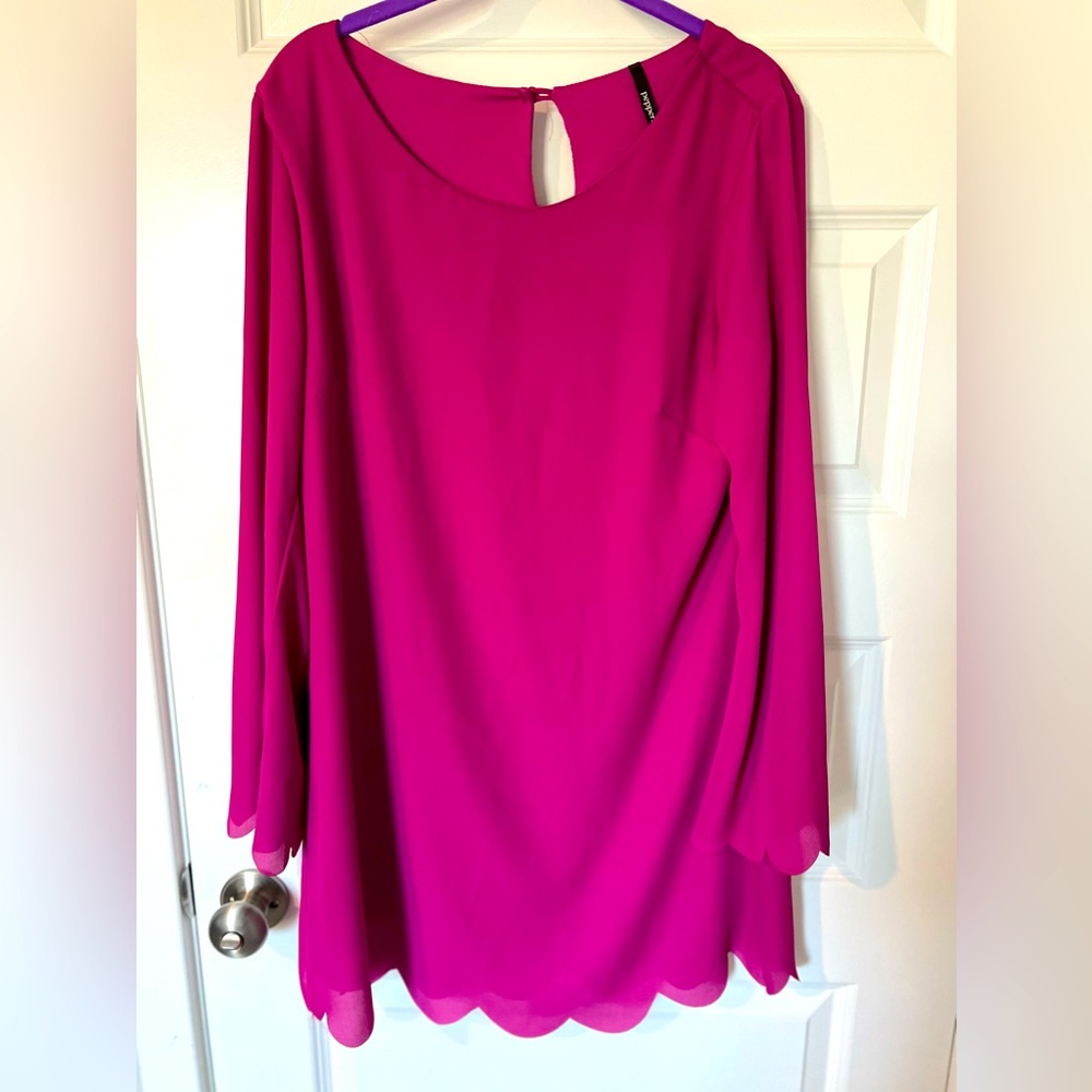 Scallop-edge dress
